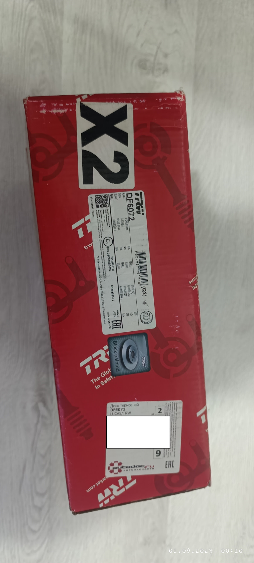 DF6072 Тормозной диск для RENAULT, DACIA, NISSAN TRW | Запчасти на DRIVE2