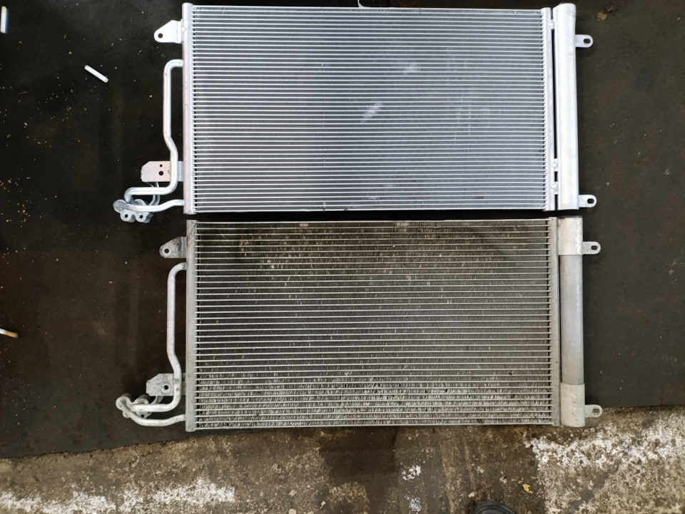 Радиатор кондиционера новый vs старый — SEAT Ibiza (6J)