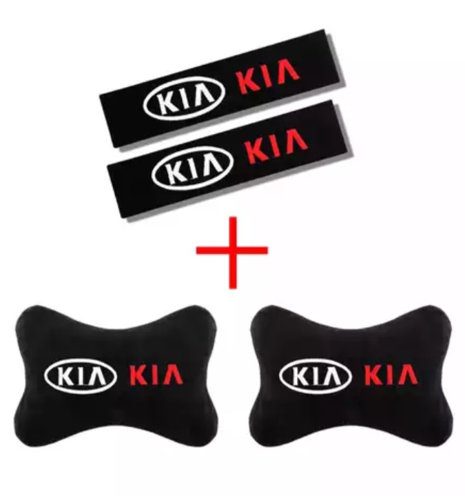 Комплект 2 подушки для шеи и 2 чехла на ремни безопасности — KIA Rio (3G)