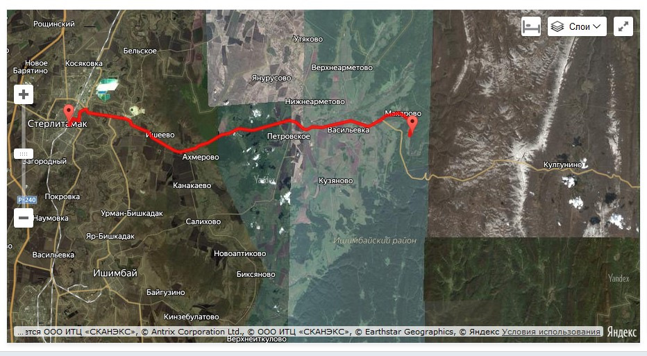 Ишимбайский район кук караук карта