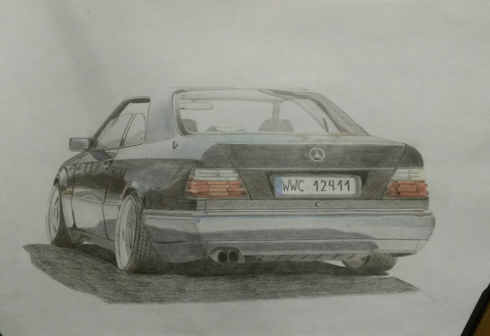 Мерседес w124 рисунок