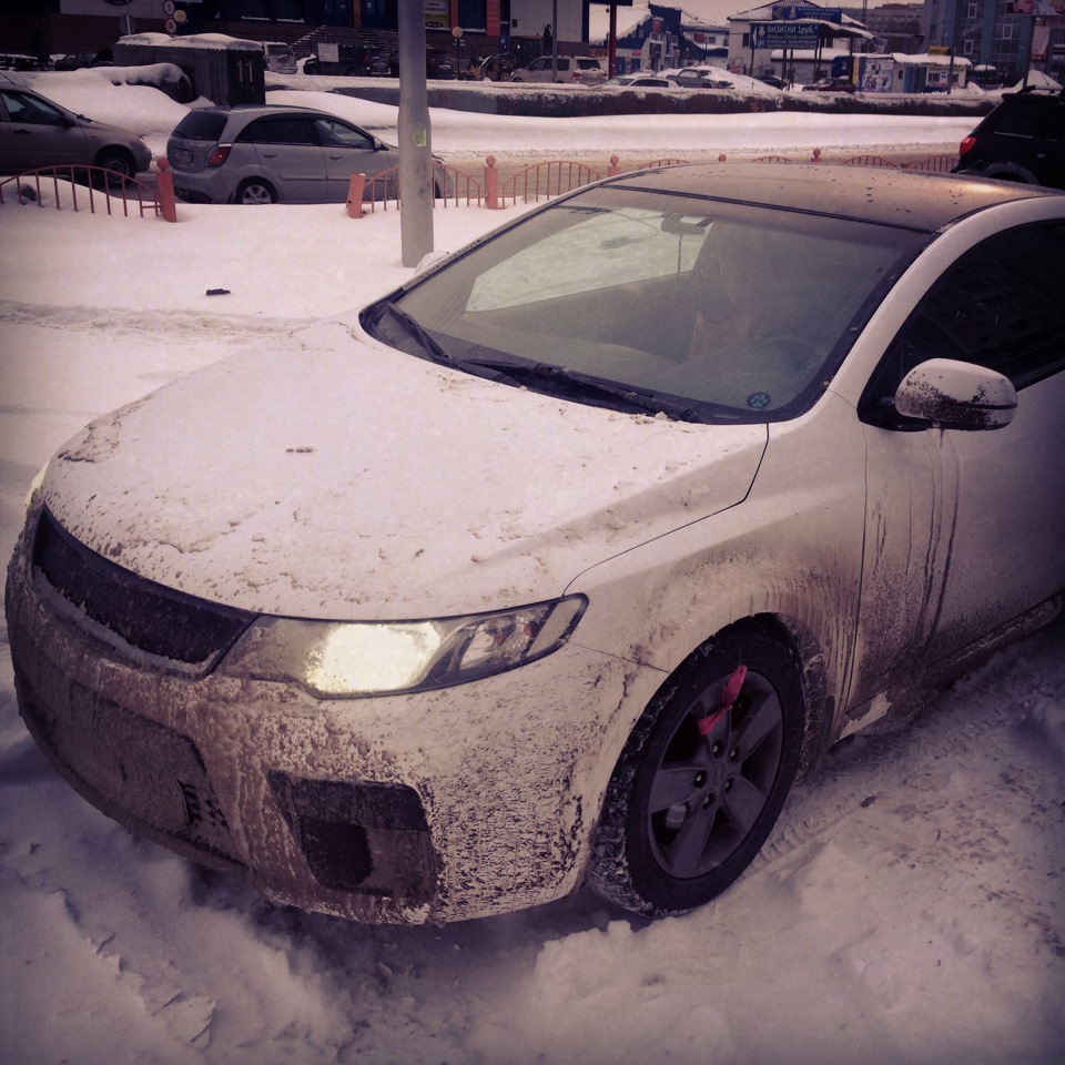 Минусы у белой машины неприменно есть((( — KIA Cerato Koup (1G), 1,6 л,  2010 года | мойка | DRIVE2