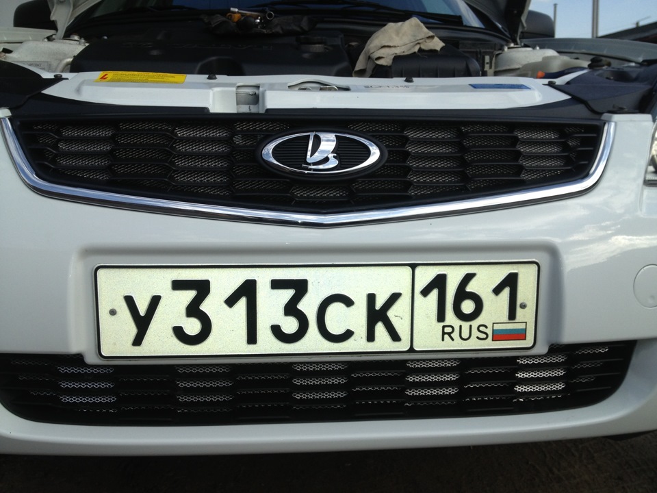 Защита радиатора кондиционера — Lada Приора хэтчбек, 1,6 л, 2013 года ...