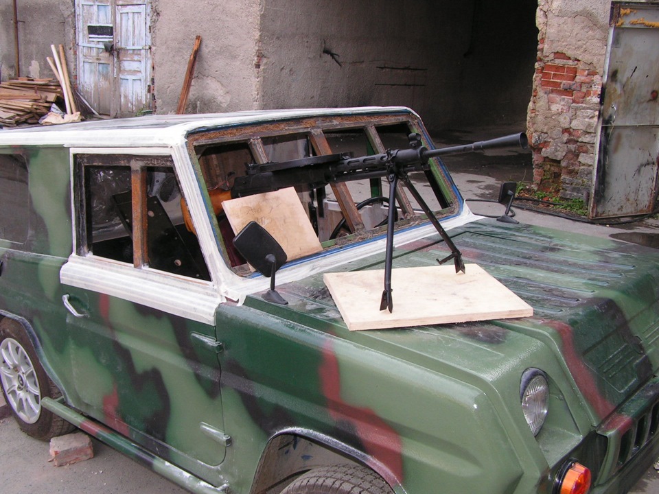 Установка пулемета и оборудования — Мотоколяска СЗД, 1966 года ...