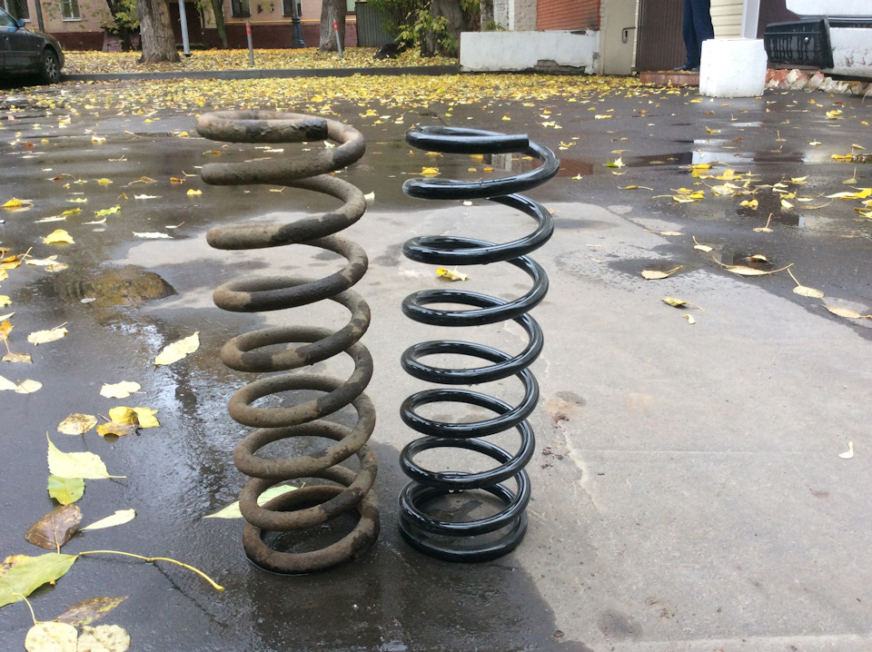 сравнение передних пружин — Toyota Land Cruiser Prado 70-series