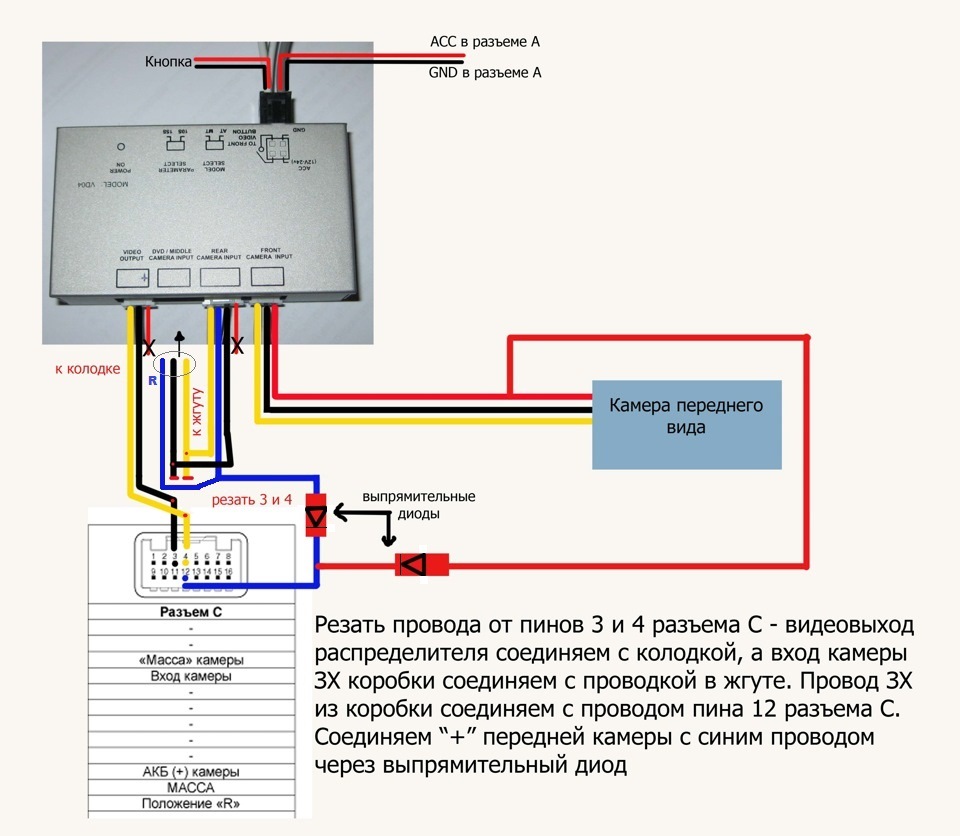 Схема подключения передней камеры — KIA Ceed SW (2G), 1,6 л, 2013 года |  тюнинг | DRIVE2