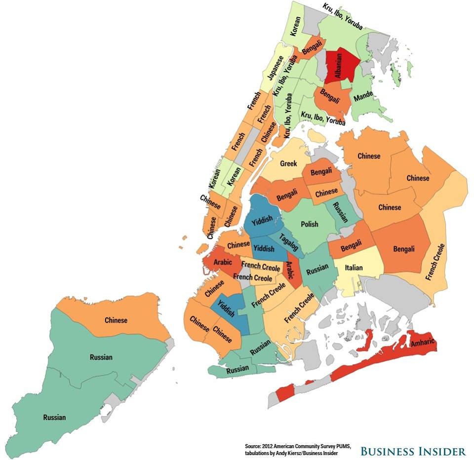 Языковая карта Нью-Йорка — Сообщество «DRIVE2 США» на DRIVE2
