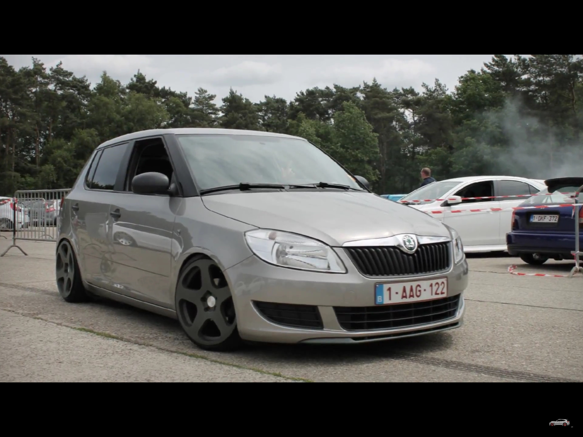 Занижение skoda fabia 2