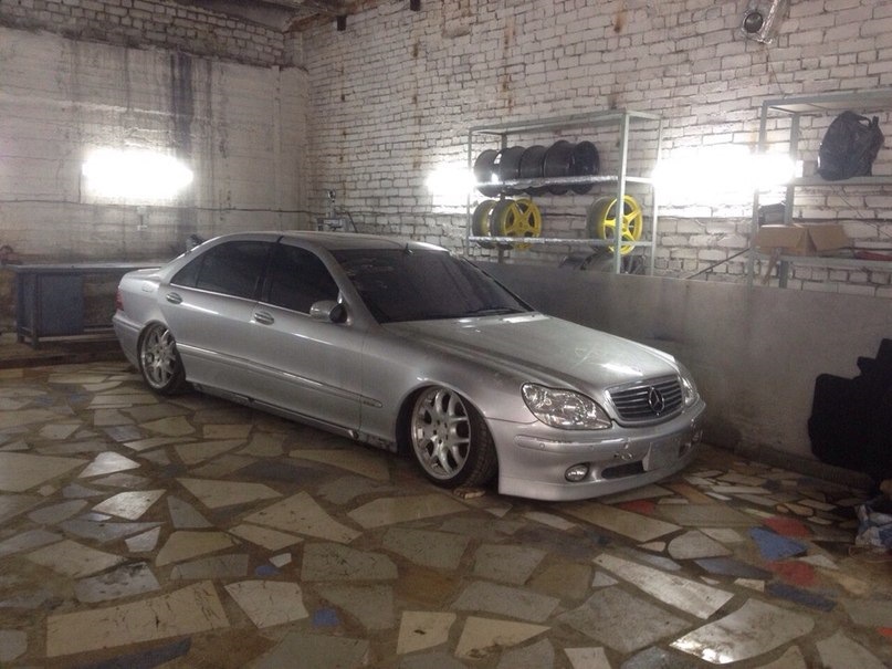 Mercedes w220 с упавшей пневмой