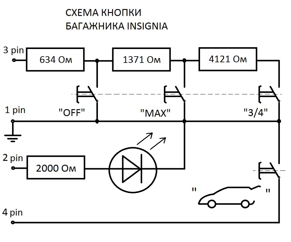 Кнопка на принципиальной схеме