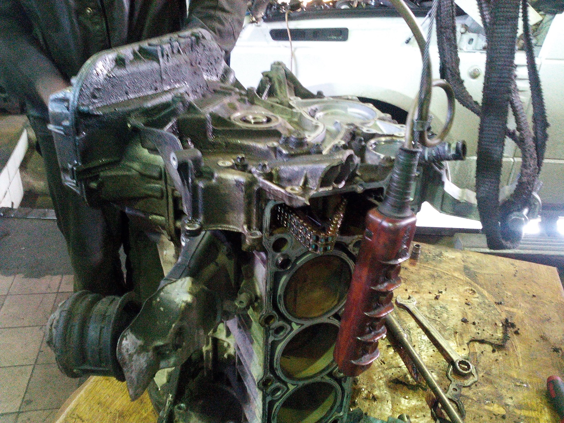 Диагностика ущерба. Двигатель. — Mercedes-Benz S-Class (W220), 3,7 л ...