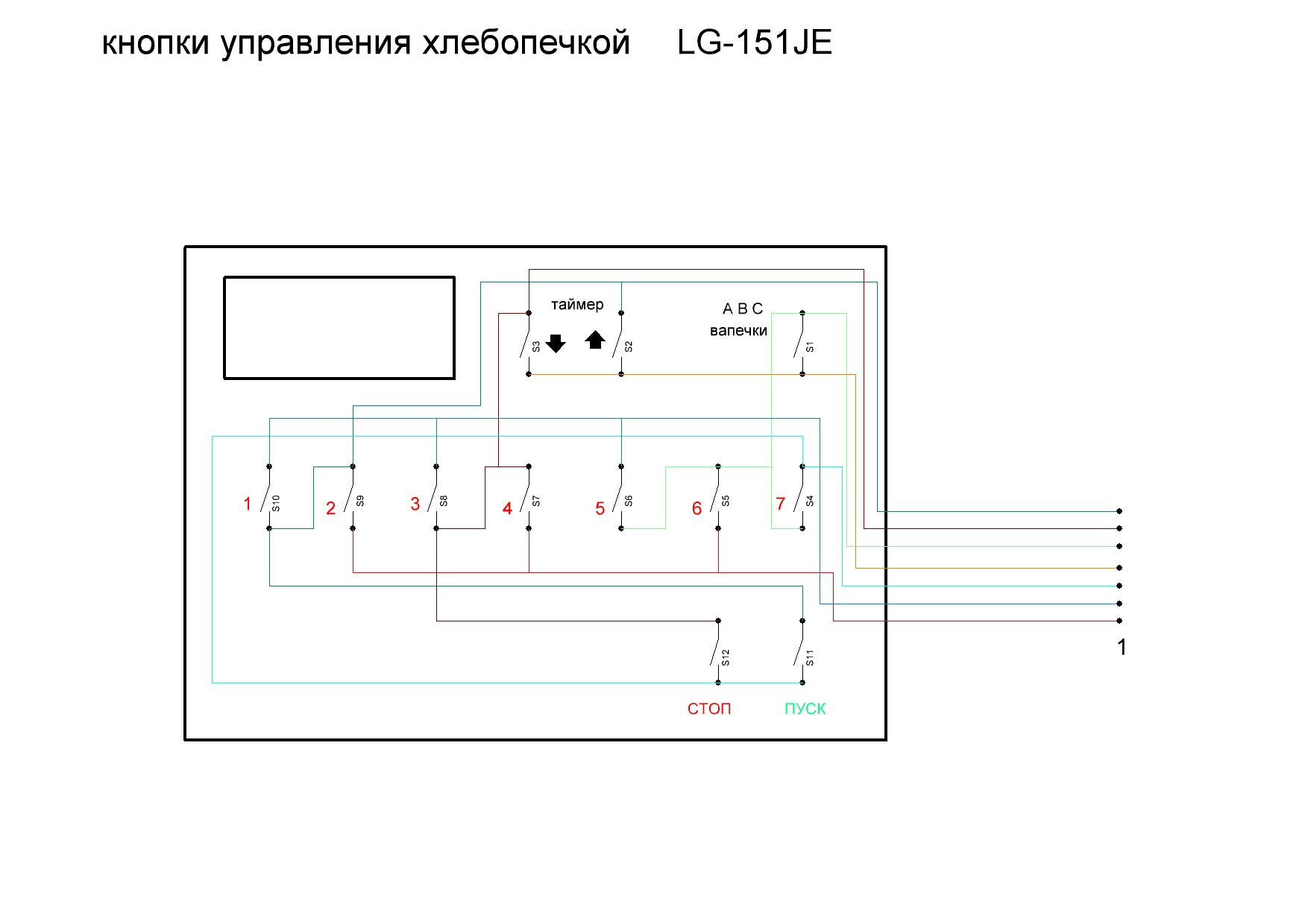 Электрическая схема хлебопечки