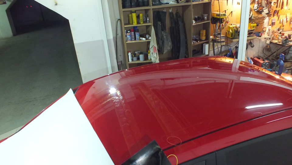 Запись #30: Оклейка крыши в черный глянец — Nissan Tiida (1G), 1,6 л ...