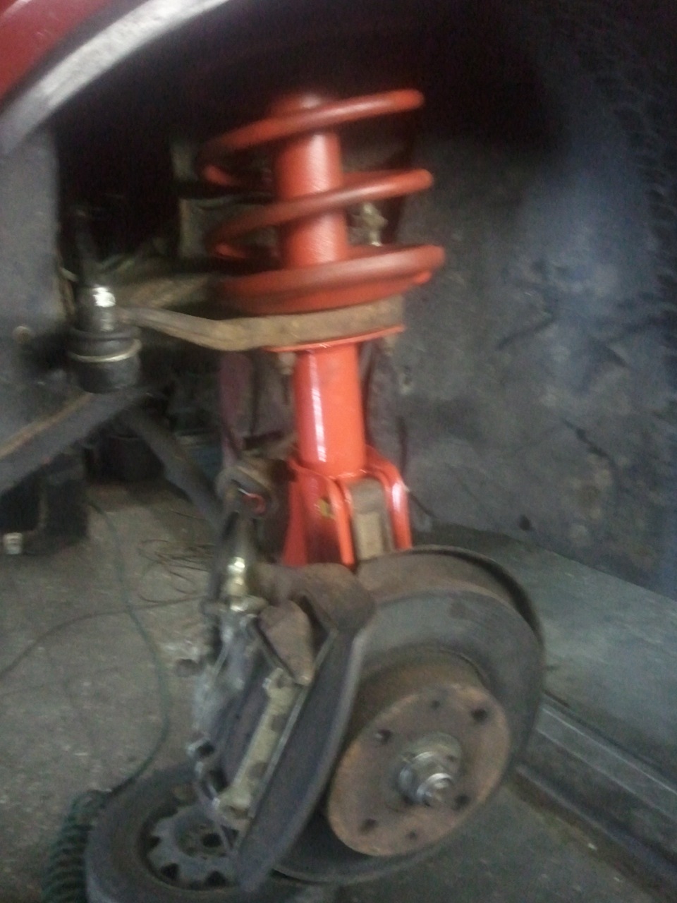 Передняя подвеска. Часть 3: Полу-субарь стойки на тачке — Москвич 2141 ...