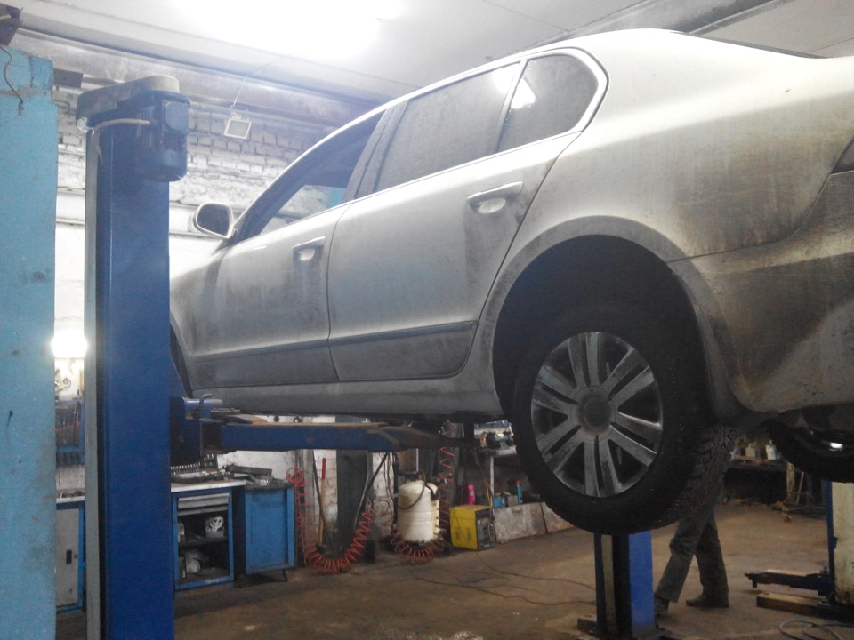Защита картера. Установлена. — Skoda Superb Mk2, 1,8 л, 2011 года ...