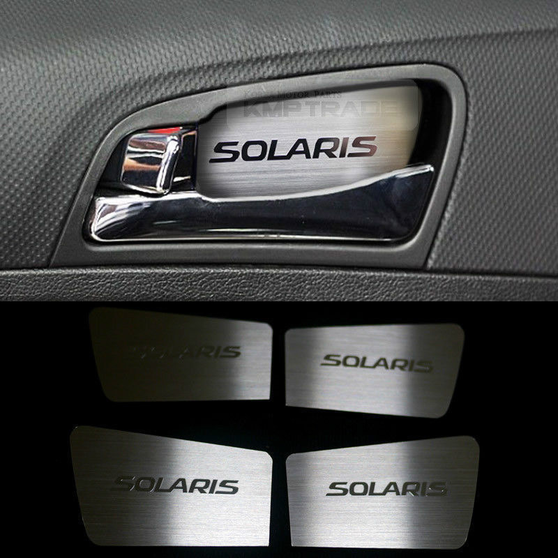 Накладка двери солярис. Накладочки на кнопочки Hyundai Solaris 2. Хром накладки ручки Solaris 2017. Хромированные накладки в салон Хундай Солярис 2021 г.. Хромированные накладки Хендай Солярис 2022.