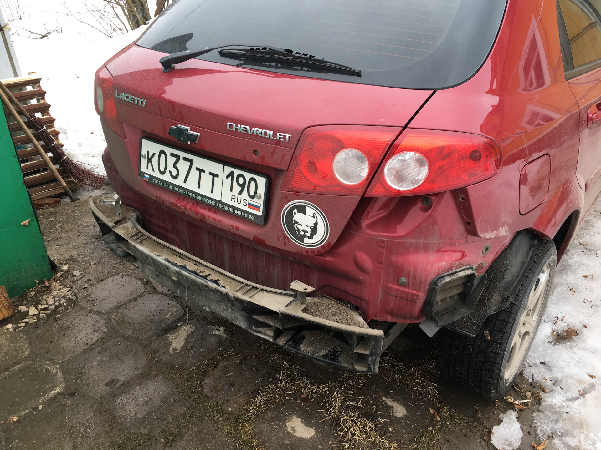 бампер задний для Chevrolet Lacetti, 2004 - 2011 гг. (92160615, 96545561P)