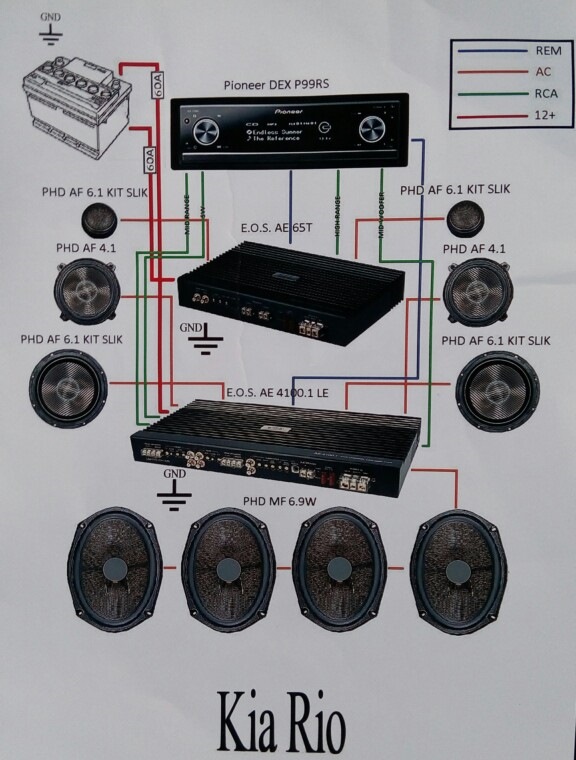 Схема подключения pioneer 99