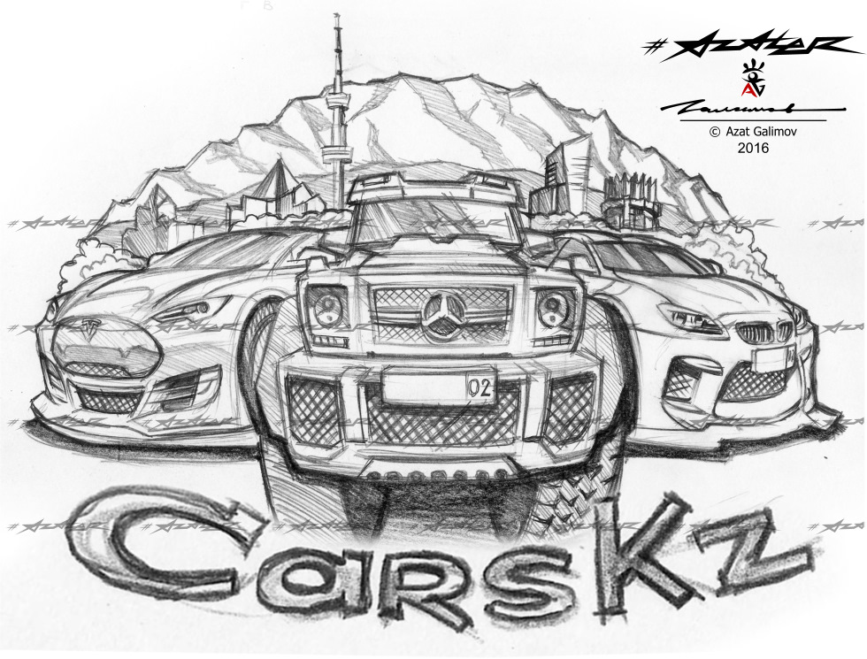 Разработка принта для CarsKz. — DRIVE2