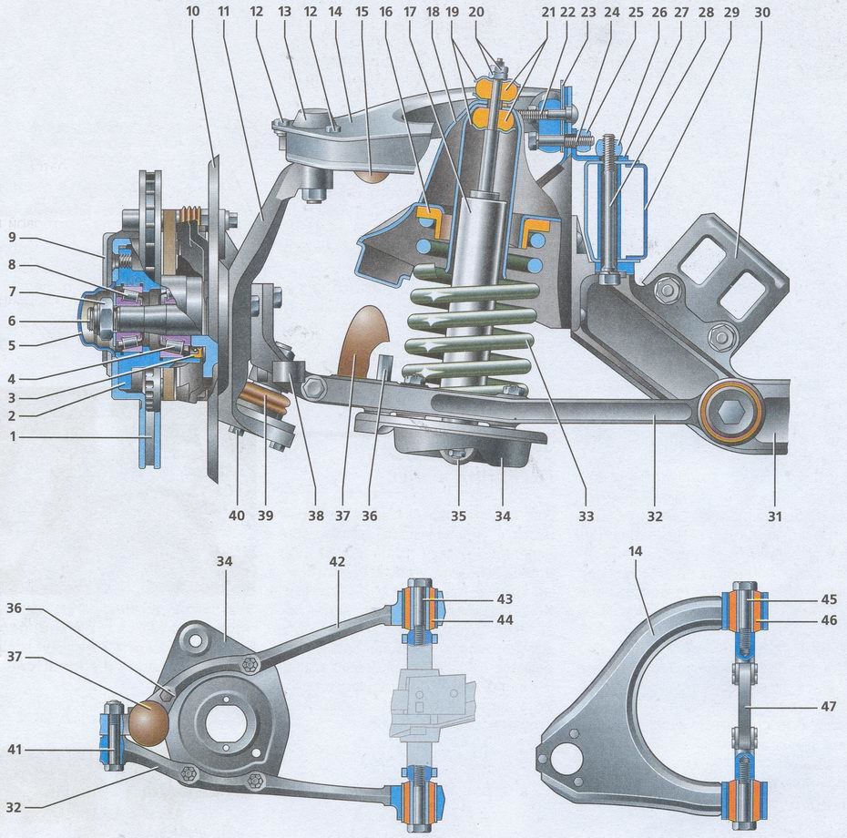 Схема подвески газ 3102