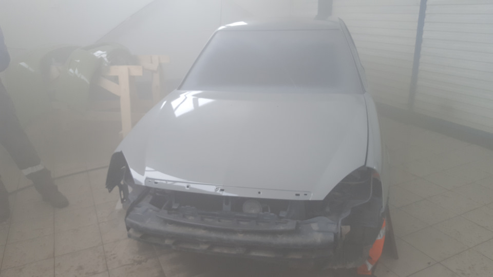 Процесс и итог покраски — Lada Приора седан, 1,6 л, 2011 года ...