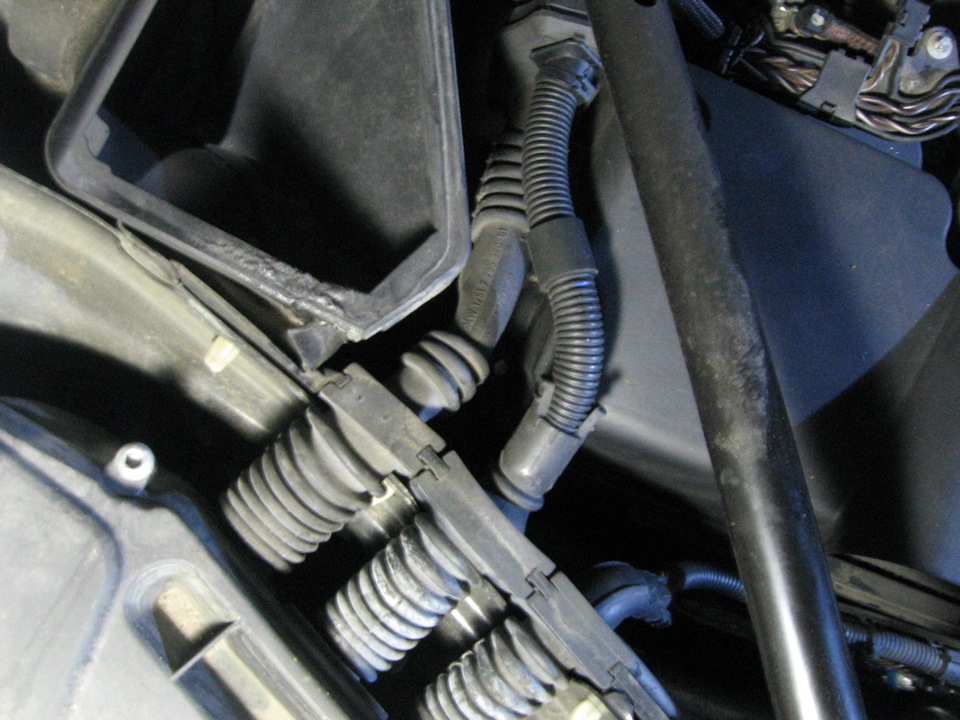 вот между этими трубками и находился последний болт, не дающий разобрать корпус! — BMW 5 series (E60)