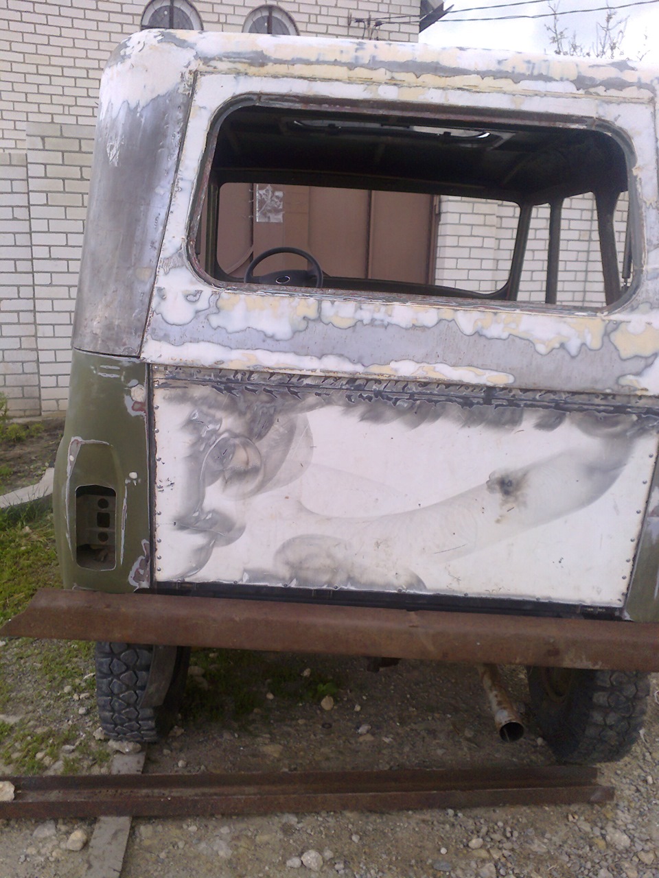 ПОДГОТОВКА К НАНЕСЕНИЮ ГРУНТА — УАЗ 469, 2,4 л, 1973 года | кузовной ...