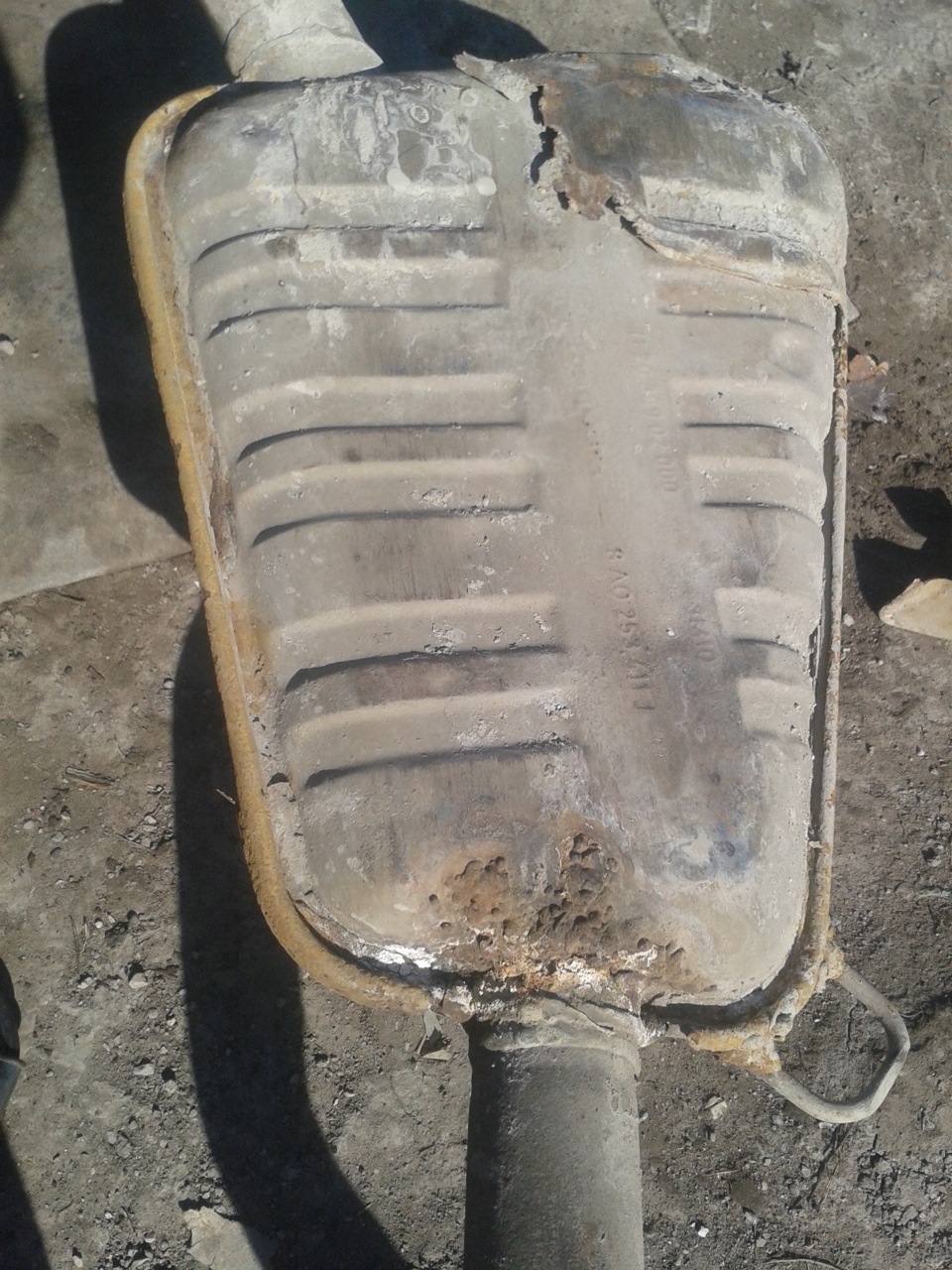 Полное снятие глушителя — Audi 80 (B4), 2,8 л., 1994 года | своими ...