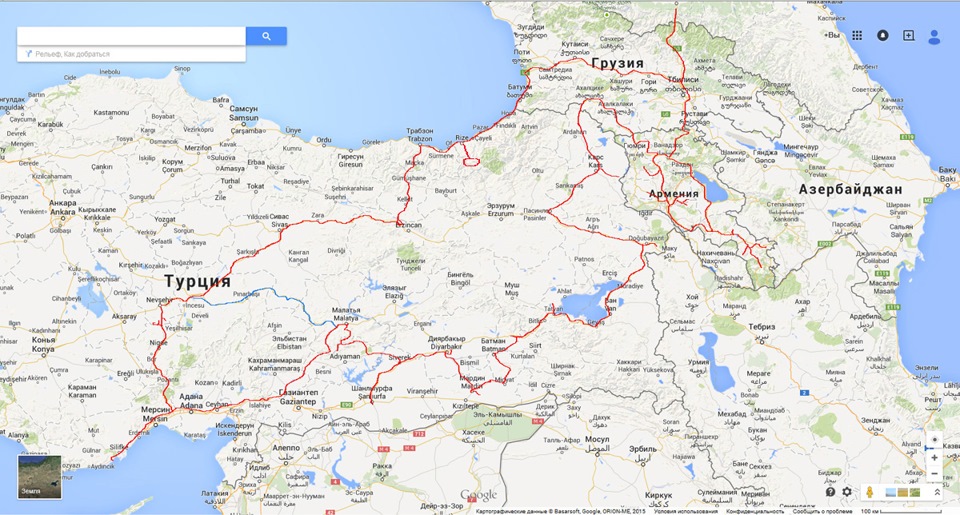 Карта турции грузии и россии