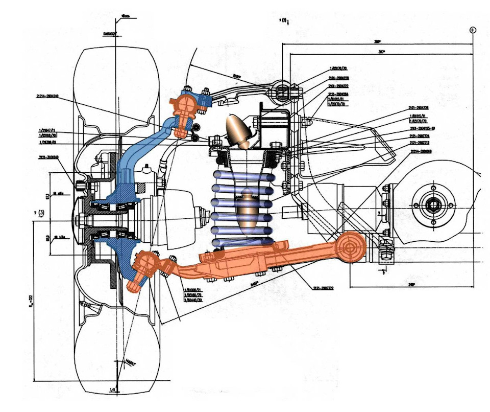 Схема подвески нива 2121