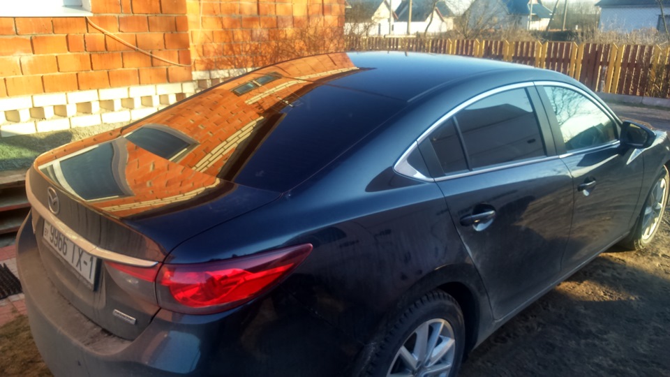 наконец-то затонировал заднее стекло — Mazda 6 (3G) GJ, 2,5 л, 2014 ...