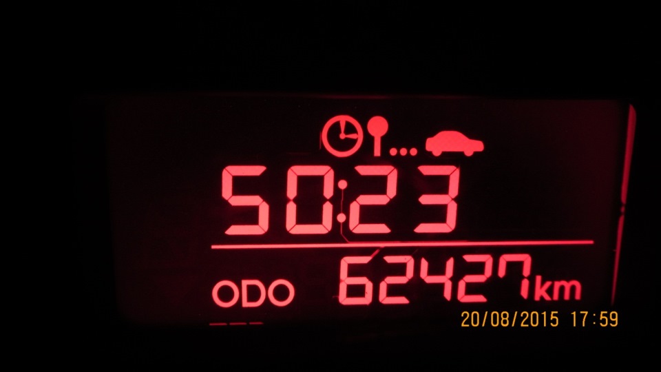 экран одометра