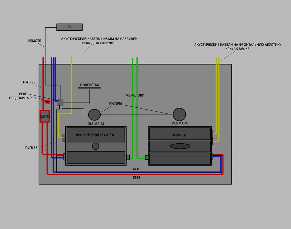 Схема проводки. — LADA Калина хэтчбек, 1,6 л., 2011 года | автозвук ...
