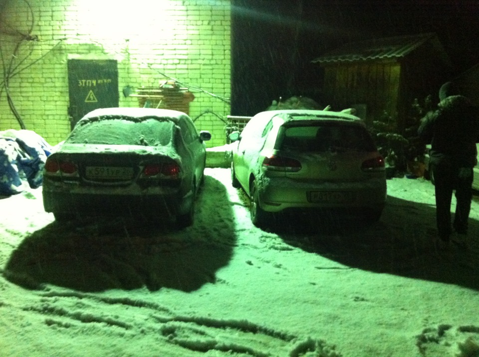 В Домбае зима! — Honda Civic 4D (8G), 1,8 л, 2009 года фотография