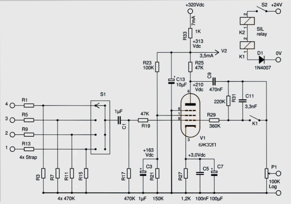 6ж1п предварительный усилитель схема