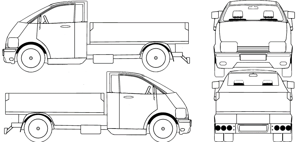 Чертеж грузового автомобиля