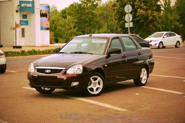 Первые дни Приоры у меня:) — Lada Приора седан, 1,6 л, 2013 года ...