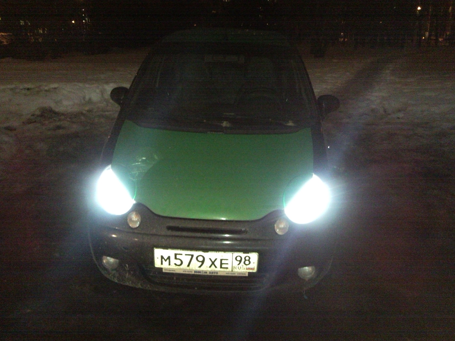 реснички ночью — Daewoo Matiz (M100, M150), 0,8 л, 2006 года | тюнинг |  DRIVE2