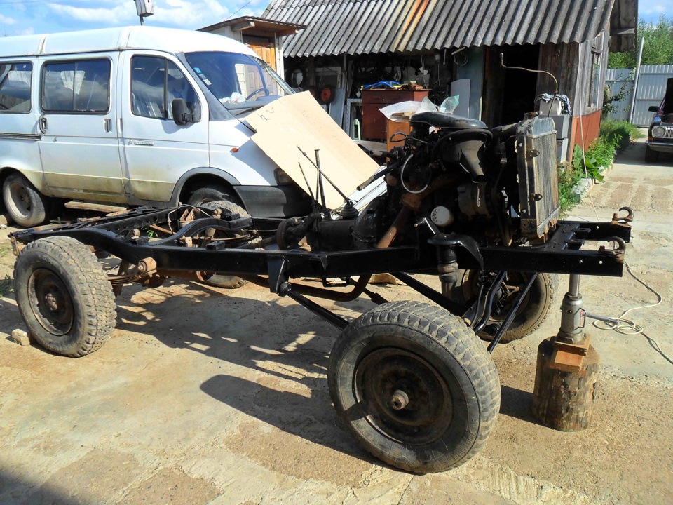 Покраска рамы и замена саленблоков передней подвески — ГАЗ 69, 2,4 л ...