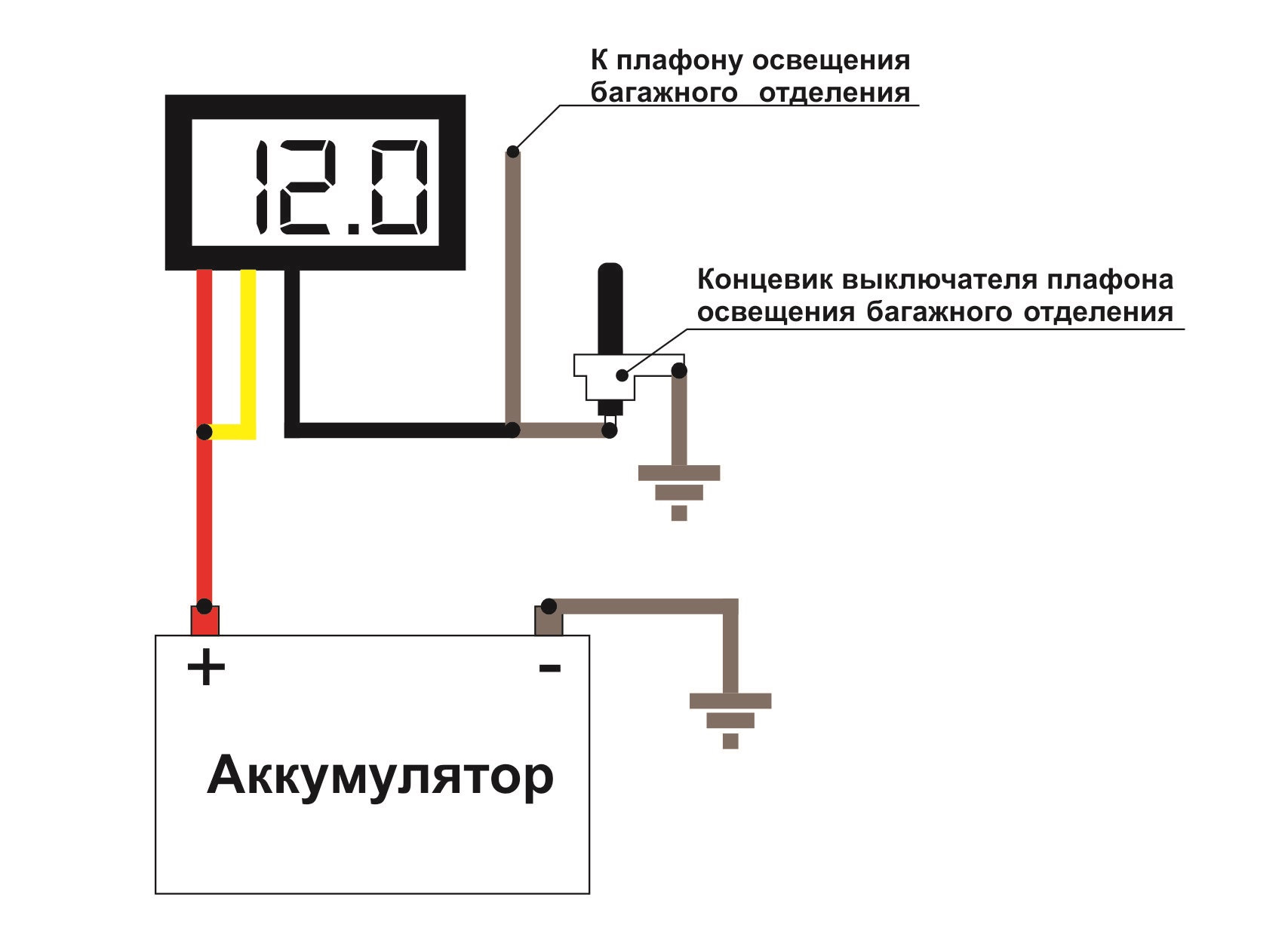 Подключение индикатора питания