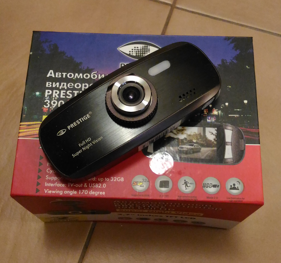 Видеорегистратор Prestige 390 full hd — 2500р. НОВЫЙ. Купил, но так и не поставил, в коробке с документами. — Subaru Outback (BH)