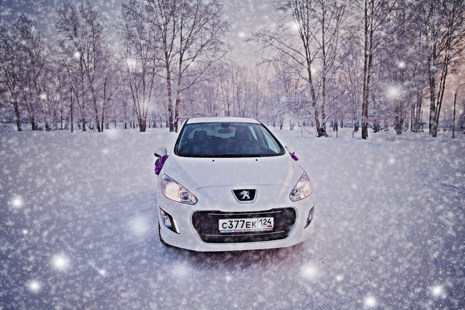 Зимняя прелесть — Peugeot 308 (1G), 1,6 л, 2011 года | фотография | DRIVE2