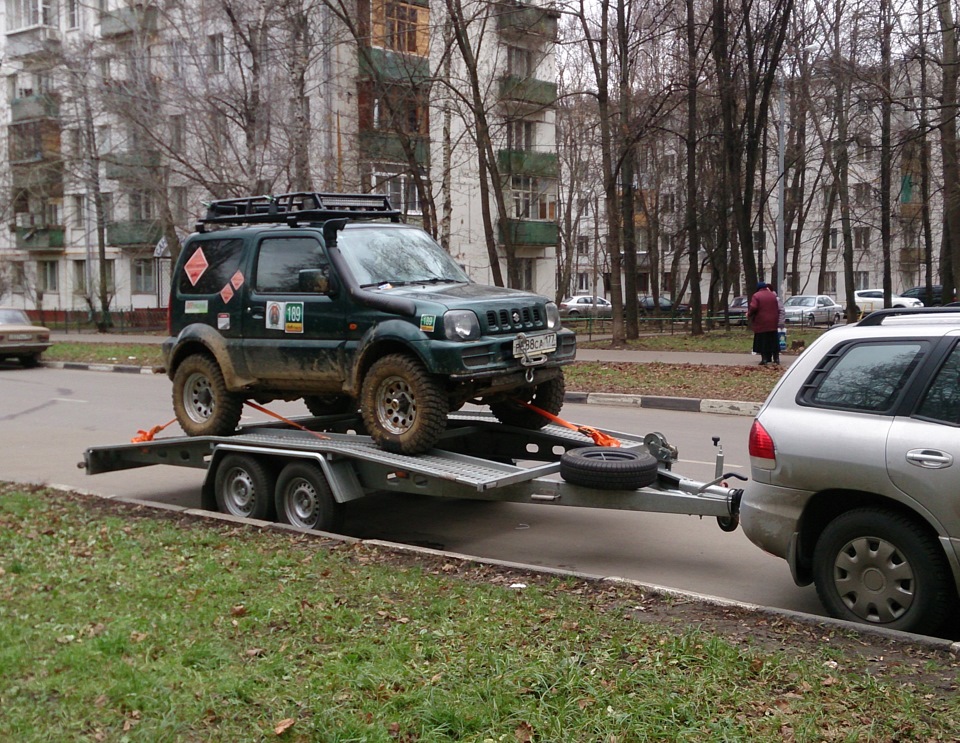 Сузуки джимни буксировка прицепа