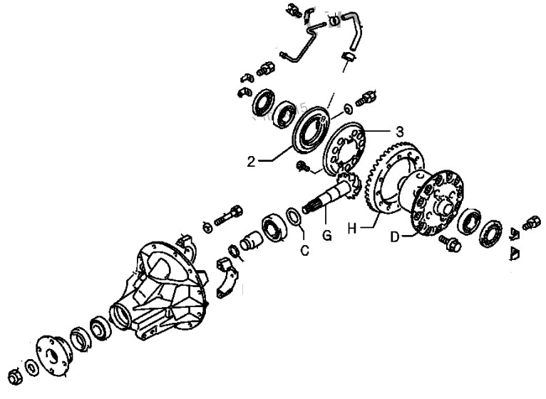 Схема передний мост паджеро спорт 1