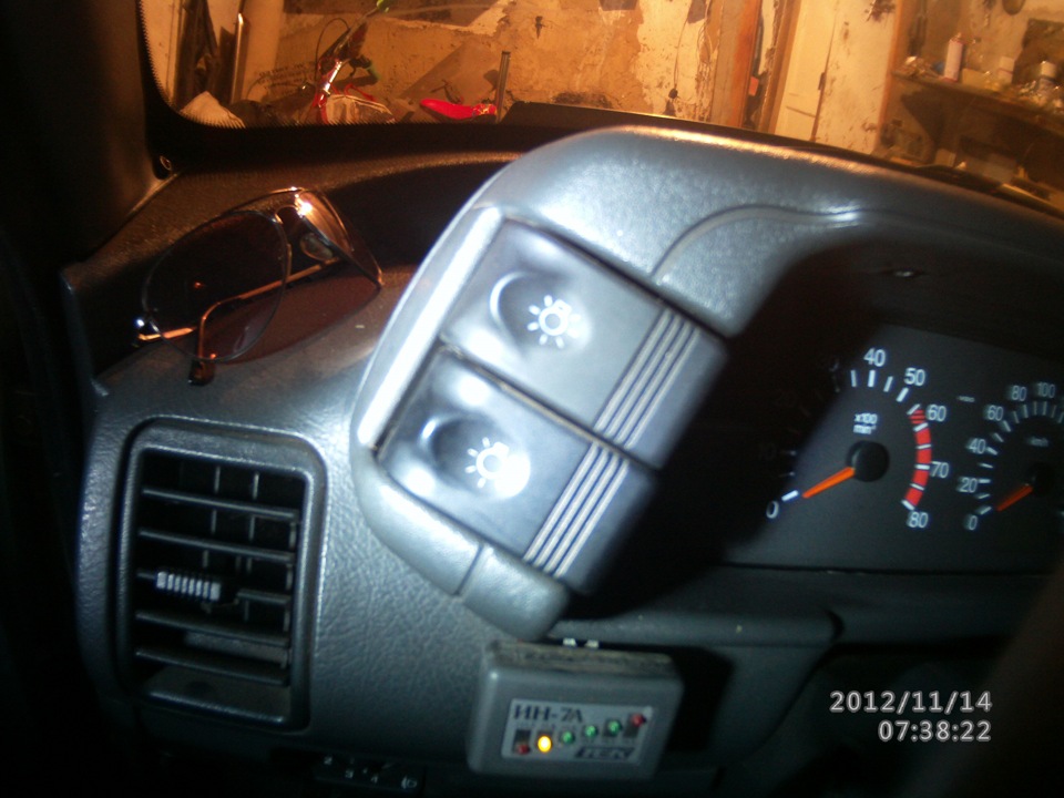 Установка ПТФ с дальним и ближним светом. — Lada 21114, 1,6 л, 2006 ...