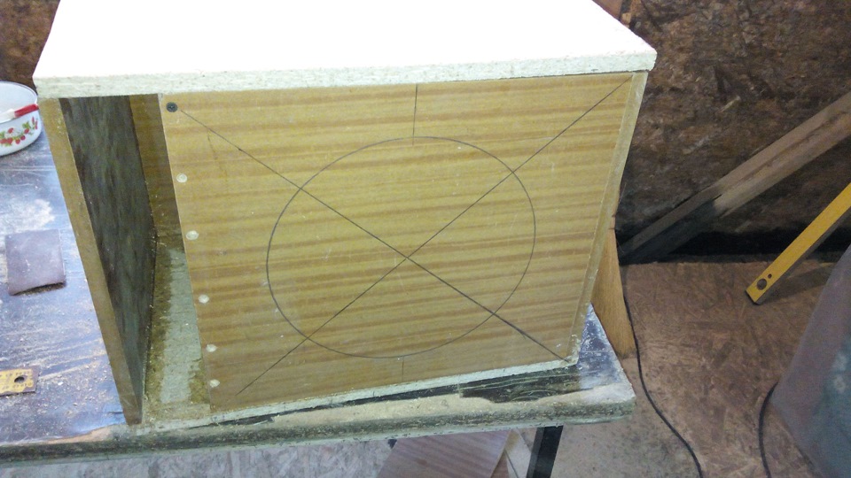 Самодельный короб для саба. — Lada Гранта, 1,6 л, 2013 года | автозвук ...