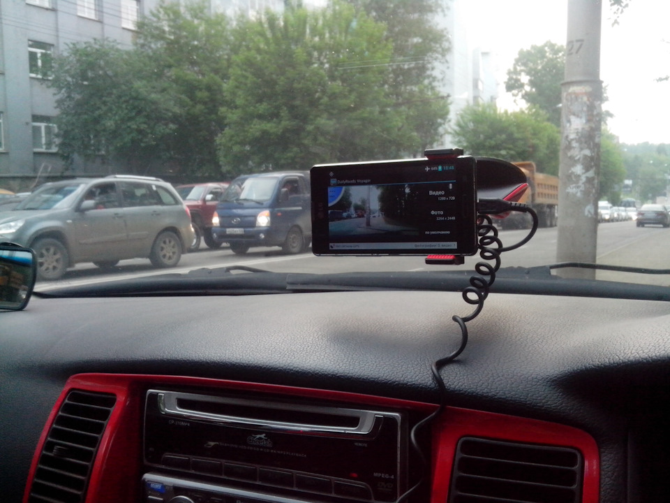 Регистратор из смартфона. — Toyota Corolla RunX, 1,5 л, 2003 года ...