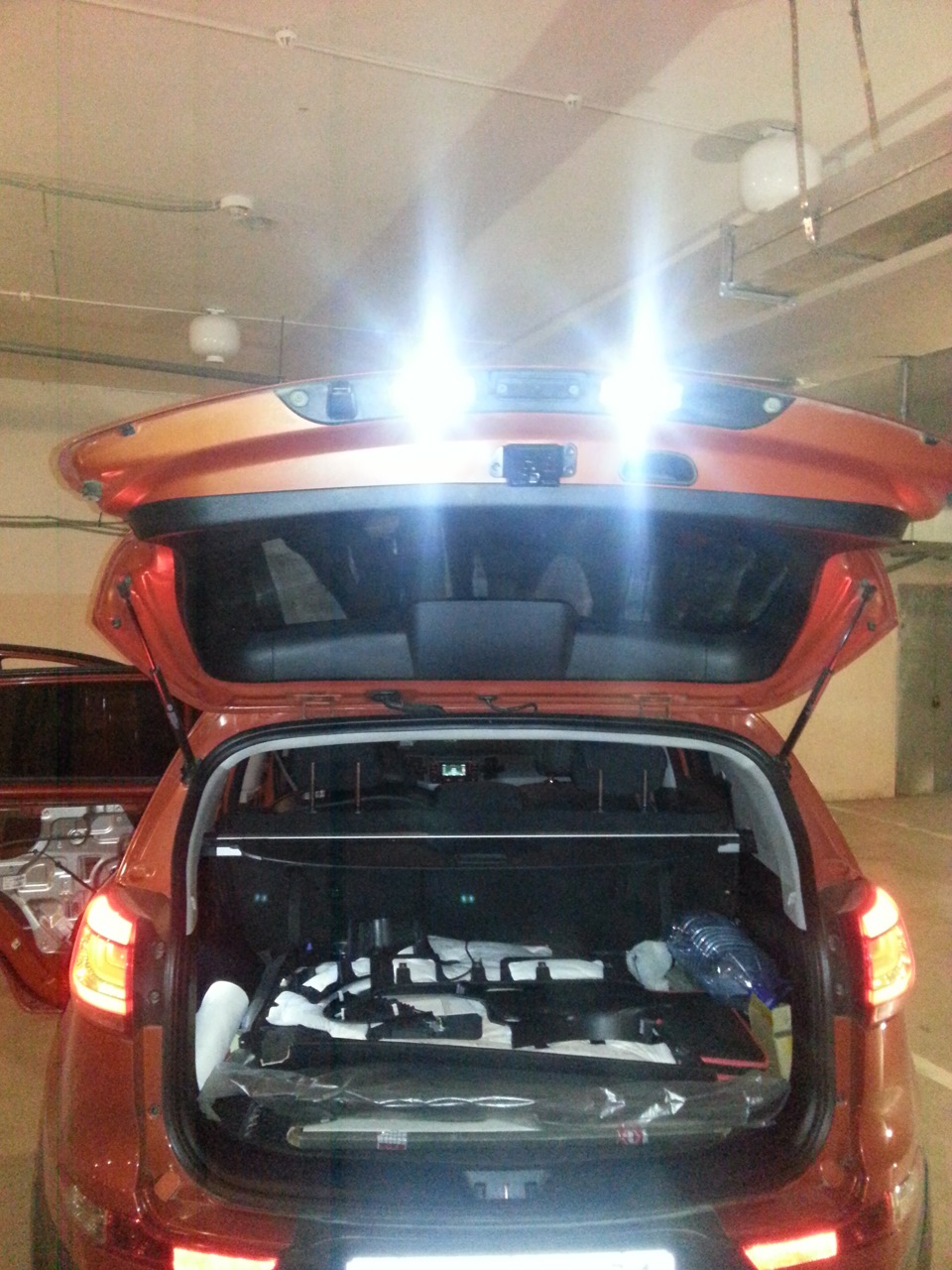 Подсветка номера — KIA Sportage (3G), 2 л, 2014 года | стайлинг | DRIVE2