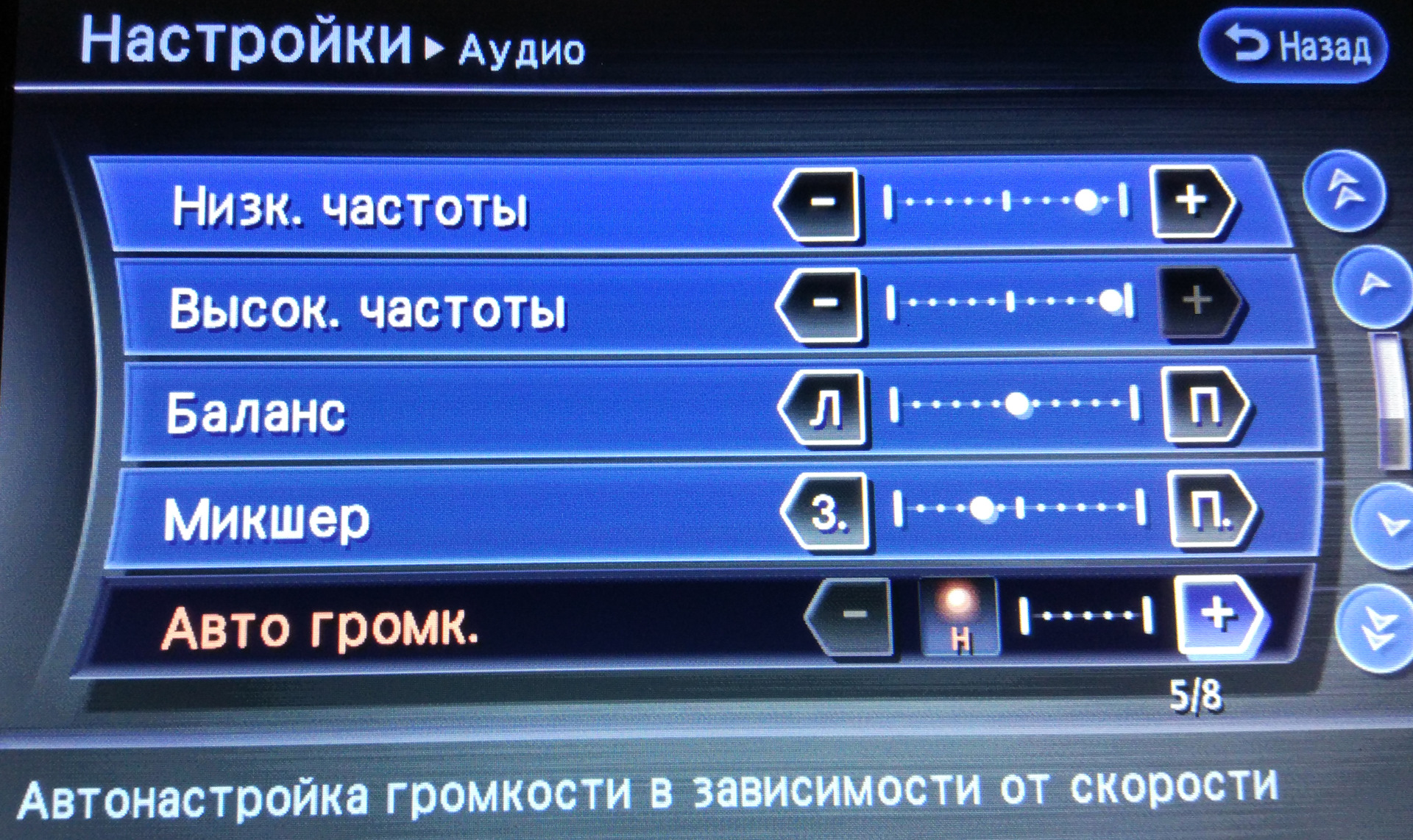 Настройки звук настрой. Настройка звука Солярис. Qx60 2015 настройки аудио. Схема управления кнопками громкости на Инфинити фх37. Как настроить высокие частоты в автомобиле.