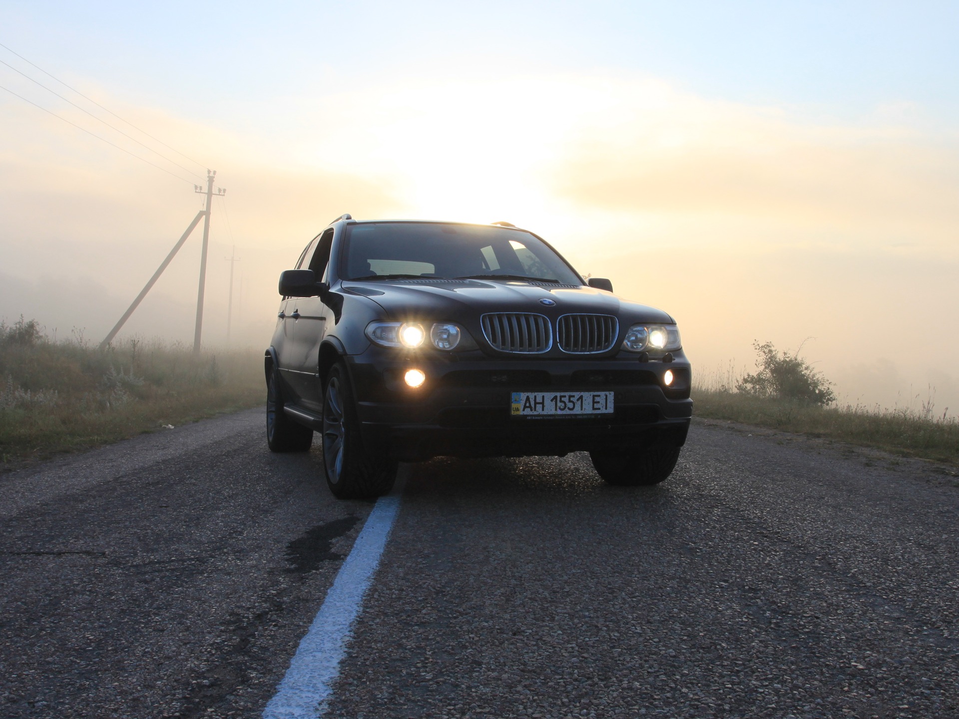 BMW x5 в тумане